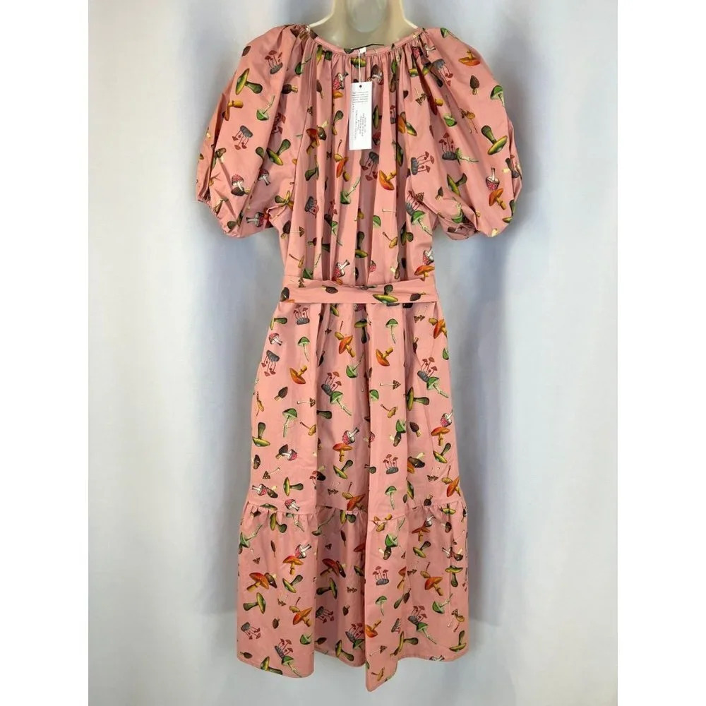 Nwt Never A Wallflower Pink Mushroom Midi Dress $354 — image 6 of 8